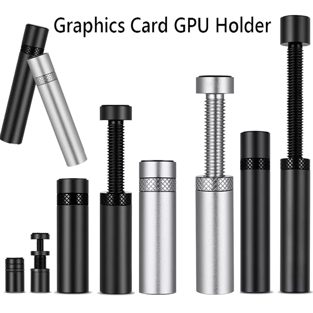 Graphics Card GPU Holder Adjustable Telescopic Rotary Screw Aluminum Alloy Support Vertical GPU Bracket GPU Video Card Holder