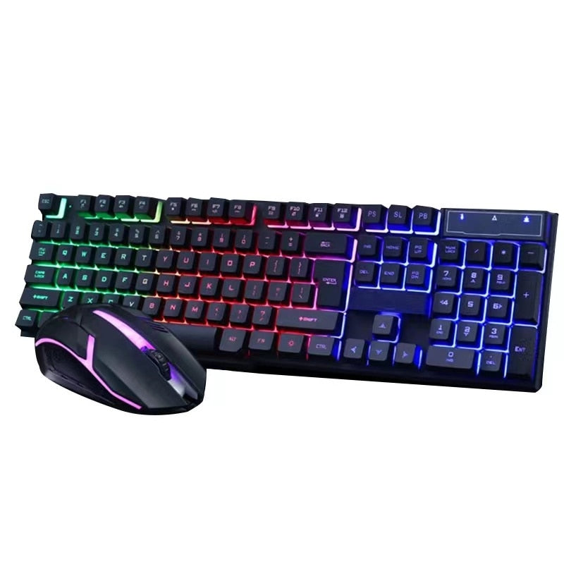 Kit de Mouse Com Teclado Gamer Cor Preta M800