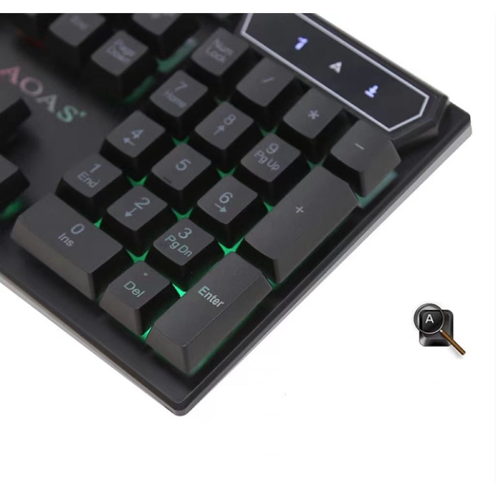 Kit de Mouse Com Teclado Gamer Cor Preta M800