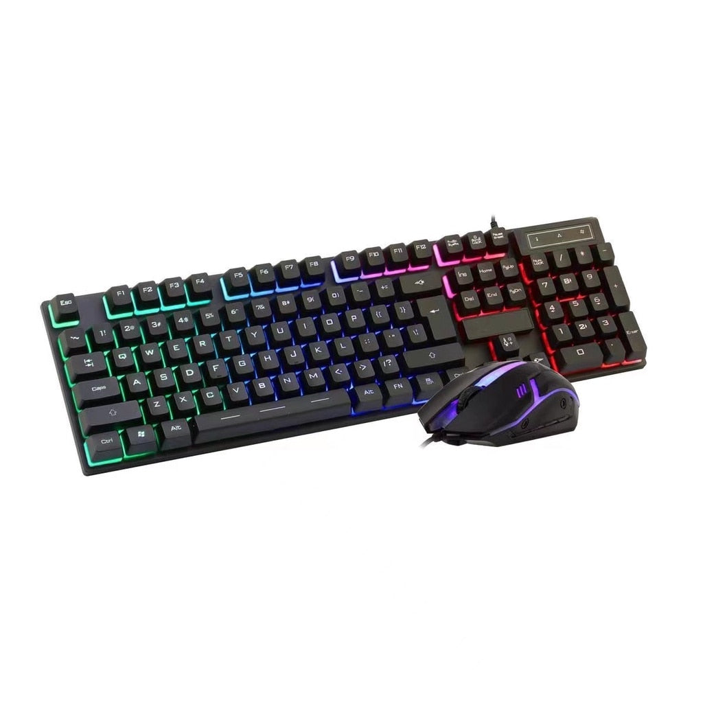 Kit de Mouse Com Teclado Gamer Cor Preta M800